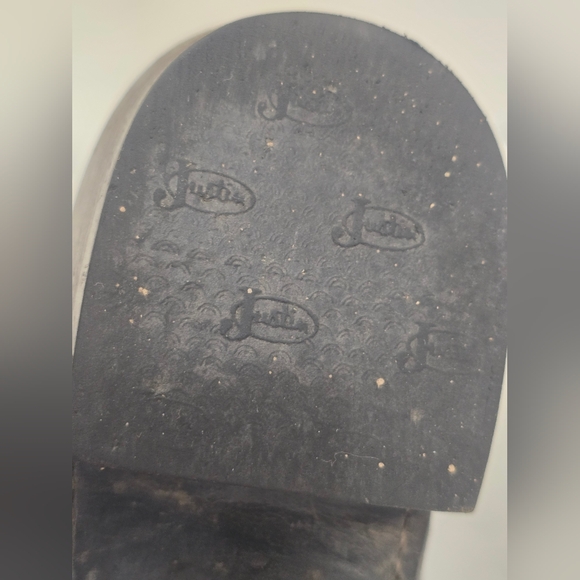 JUSTIN BLACK WESTERN BOOTS 1409 - MEN's Size 9 - Picture 13 of 16